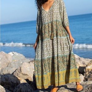Natural Life Auguste Boho Peasant Floral Dress
